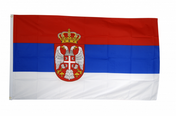 Serbien mit Wappen Autofahne Autoflagge Fahnen Auto Flaggen 30x40cm 