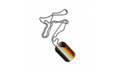 Dog Tag Gay Pride Bear - 3 x 5 cm