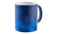 FC Schalke 04 Kaffeebecher Tasse Skyline mit S04 Logo Ton-in-Ton