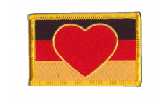 Aufnäher Herzflagge Deutschland - 8 x 6 cm