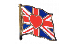 Flaggen-Pin Herzflagge Großbritannien - 2 x 2 cm