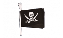 Fahnenkette Pirat mit zwei Schwertern - 15 x 22 cm
