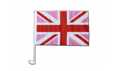 Autofahne Großbritannien Union Jack Pink - 30 x 40 cm