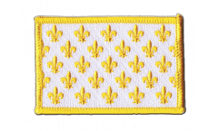Aufnäher Frankreich Lilienwappen, weiß - 8 x 6 cm