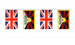 Freundschaftskette Großbritannien - Tibet - 15 x 22 cm