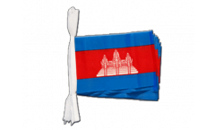Fahnenkette Kambodscha - 15 x 22 cm