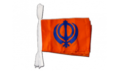 Fahnenkette Sikhismus - 30 x 45 cm