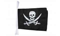Fahnenkette Pirat mit zwei Schwertern - 30 x 45 cm