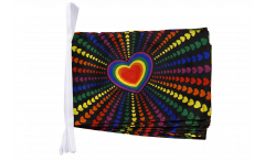 Fahnenkette Regenbogen Liebe - 30 x 45 cm