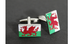 Manschettenknöpfe Flagge Wales - 18 x 12 mm