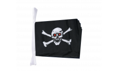 Fahnenkette Pirat mit roten Augen - 15 x 22 cm