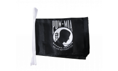 Fahnenkette USA Pow Mia / schwarz, weiß - 30 x 45 cm