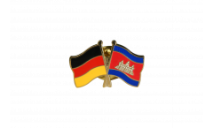 Freundschaftspin Deutschland - Kambodscha - 22 mm