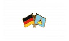 Freundschaftspin Deutschland - St. Lucia - 22 mm