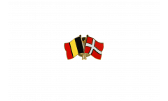 Freundschaftspin Belgien - Dänemark - 22 mm