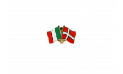 Freundschaftspin Italien - Dänemark - 22 mm