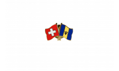 Freundschaftspin Schweiz - Barbados - 22 mm