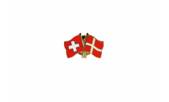 Freundschaftspin Schweiz - Dänemark - 22 mm
