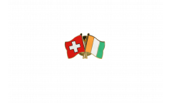 Freundschaftspin Schweiz - Elfenbeinküste - 22 mm