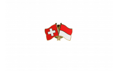 Freundschaftspin Schweiz - Indonesien - 22 mm