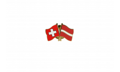Freundschaftspin Schweiz - Lettland - 22 mm