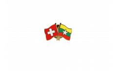 Freundschaftspin Schweiz - Myanmar - 22 mm