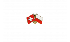 Freundschaftspin Schweiz - Polen - 22 mm