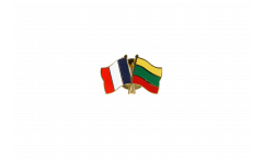 Freundschaftspin Frankreich - Litauen - 22 mm