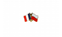 Freundschaftspin Frankreich - Polen - 22 mm