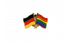 Freundschaftspin Deutschland - Regenbogen - 22 mm