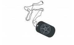 Dog Tag Baphomet Church of Satan - 3 x 5 cm