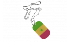 Dog Tag Senegal - 3 x 5 cm