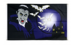 Balkonflagge Halloween Vampir und Fledermäuse - 90 x 150 cm