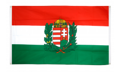 Balkonflagge Ungarn mit Wappen - 90 x 150 cm
