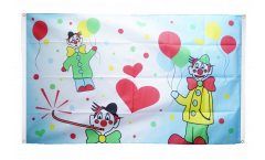 Balkonflagge Clowns Karneval - 90 x 150 cm