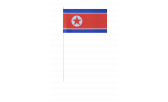 Papierfahnen Nordkorea - 12 x 24 cm