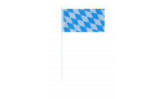 Papierfahnen Deutschland Bayern ohne Wappen - 12 x 24 cm