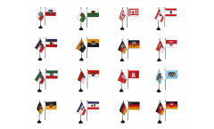 Tischflaggen Set Deutschland 16 Bundesländer - 10 x 15 cm