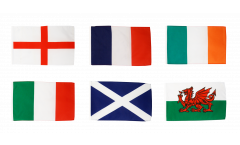 Flaggen Set Six Nations Turnier - 30 x 45 cm