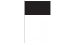 Papierfahnen Einfarbig Schwarz - 12 x 24 cm