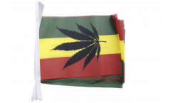 Fahnenkette Cannabis Reggae - 15 x 22 cm