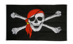 Balkonflagge Pirat mit Kopftuch - 90 x 150 cm