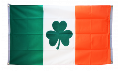 Balkonflagge Irland mit Shamrock Symbol - 90 x 150 cm
