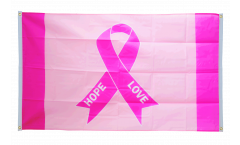 Balkonflagge Rosa Schleife - Pink Ribbon - 90 x 150 cm