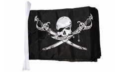 Fahnenkette Pirat mit Säbel - 30 x 45 cm