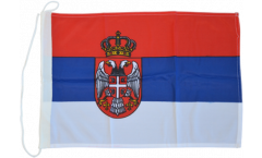Bootsfahne Serbien mit Wappen - 30 x 40 cm