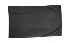 Balkonflagge Einfarbig Schwarz - 90 x 150 cm