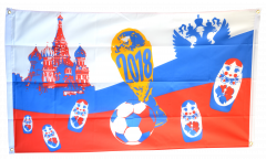 Balkonflagge Fußball 2018 Russland - 90 x 150 cm