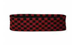 Stirnband Karo Rot-Schwarz - 6 x 21 cm