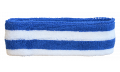 Stirnband Streifen blau weiß - 6 x 21 cm